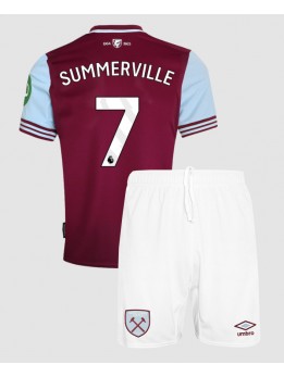West Ham United Crysencio Summerville #7 Replika Hemmakläder Barn 2024-25 Kortärmad (+ byxor)
